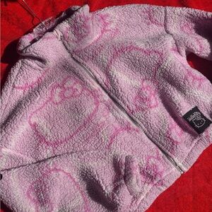 H&M Pink Hello Kitty Fleece Hoodie size: 12/14